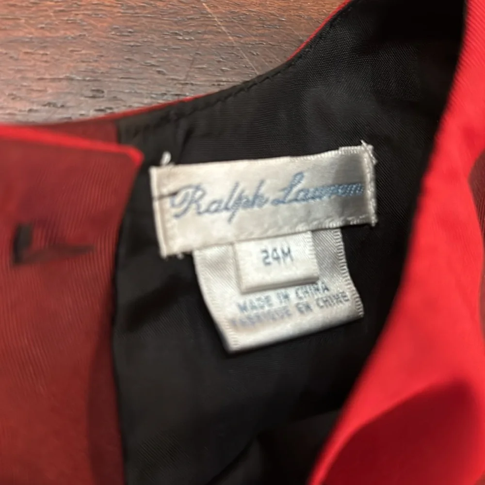Ralph Lauren Kids Red‎ and Black Plaid Formal Dress